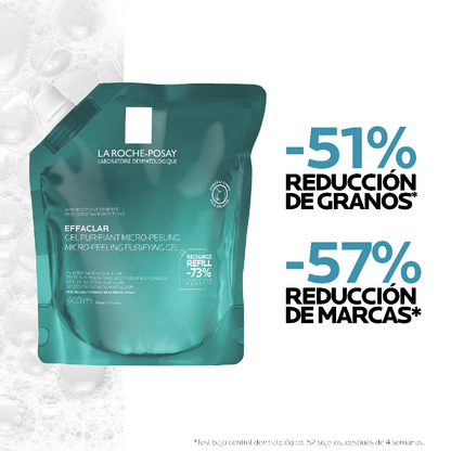 La Roche-Posay Effaclar gel detergente microesfoliante pelle grassa refill 400 ml
