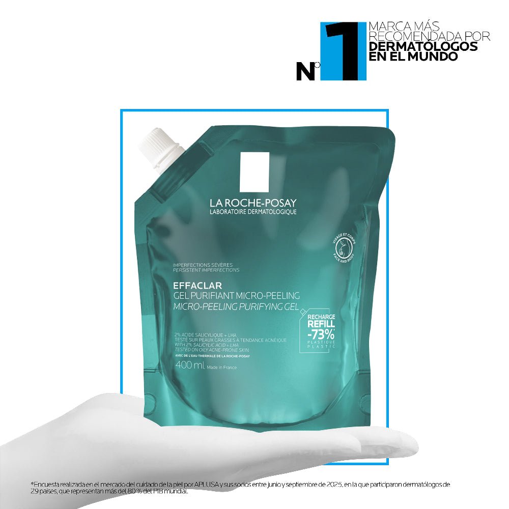 La Roche-Posay Effaclar gel detergente microesfoliante pelle grassa refill 400 ml