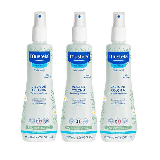 MUSTELA Trio Eau de Cologne sans alcool 200 ml (3 unités)