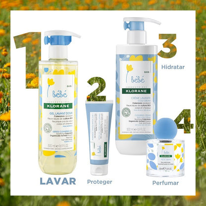 KLORANE BÉBÉ Gel Limpiador Suave Caléndula Cuerpo y Cabello 500ml-5