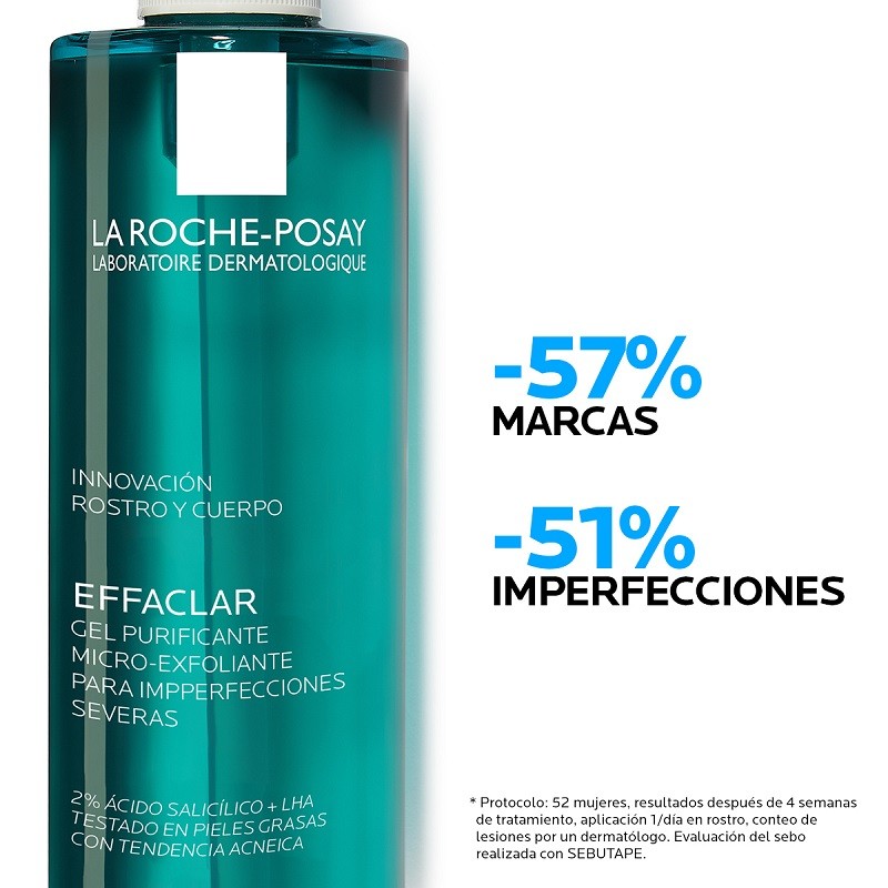 EFFACLAR Gel Purificante Micro-Exfoliante Piel Grasa 400ml - La Roche Posay-6