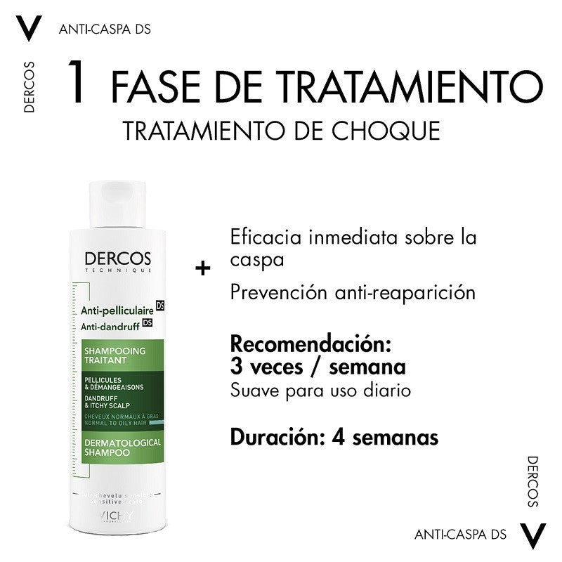 VICHY Dercos Anticaspa Cabello Normal-Graso 200ml Precio Oferta-16