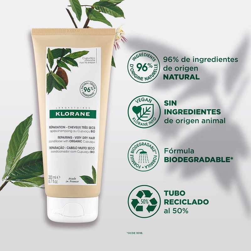 KLORANE Acondicionador al Cupuaçu BIO Cabello Muy Seco 200ml-2