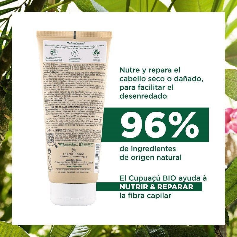KLORANE Acondicionador al Cupuaçu BIO Cabello Muy Seco 200ml-3