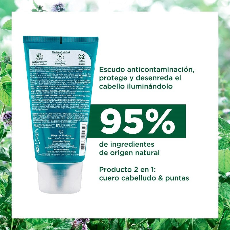 KLORANE Bálsamo Anti-Polución Menta Acuática 150ml-3