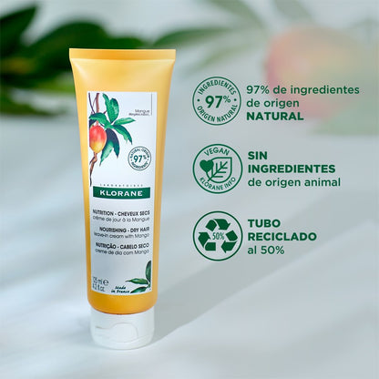 KLORANE Crema de Día Reparadora a la Manteca de Mango 125 ml-4