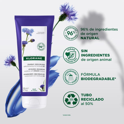 KLORANE Acondicionador a la Centaurea Pelo Rubio y Gris 200 ml-4