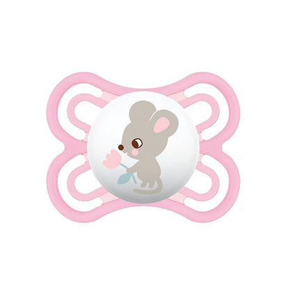 MAM Chupete Perfect Silicona +0M (Ratita Rosa)-1