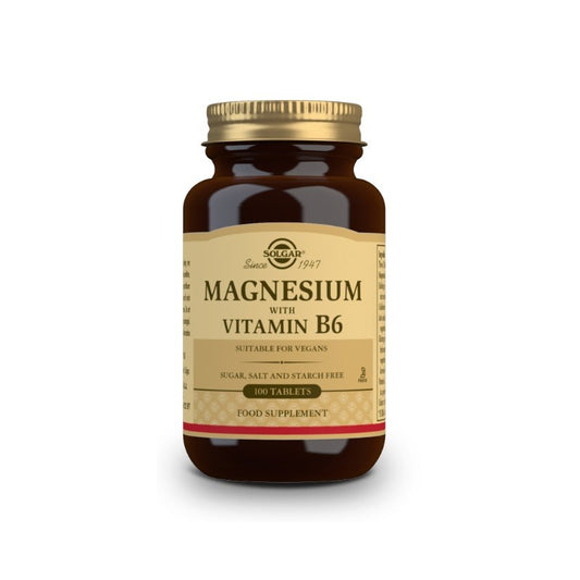 SOLGAR Magnesio + Vitamina B6 (100 Comprimidos)-1
