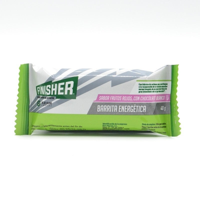 FINISHER Barrita Energética Sabor Frutos Rojos con Chocolate Blanco 1 Ud-1