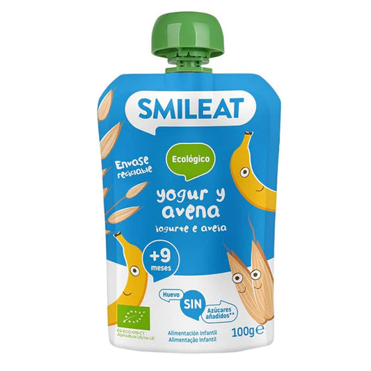 SMILEAT Pouch de Yogur y Avena 100gr