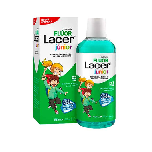 LACER Junior Colutorio Flúor 0,05% Sabor Menta 500ml-1