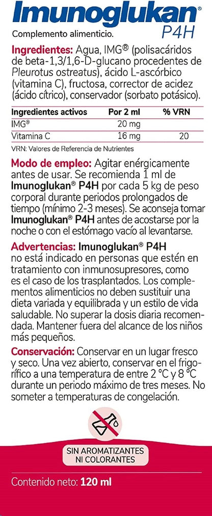 IMUNOGLUKAN Jarabe P4H TRIPLO 3x120ml