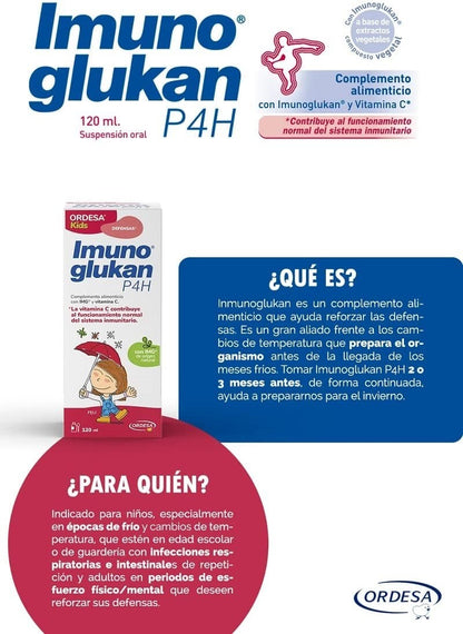 IMUNOGLUKAN Jarabe P4H TRIPLO 3x120ml