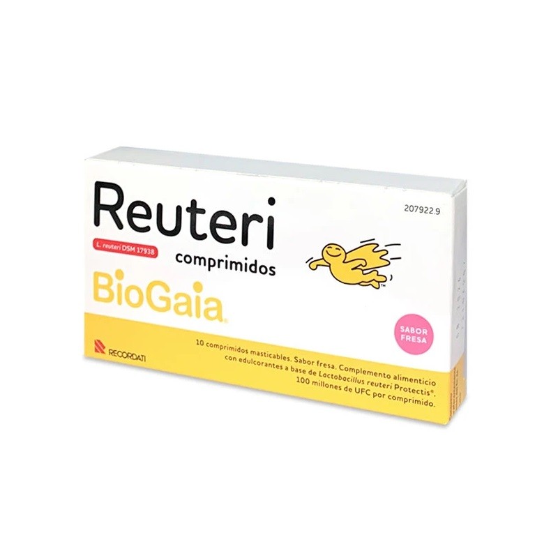REUTERI Comprimidos sabor Fresa 10 Comprimidos Masticables BIOGAIA-1