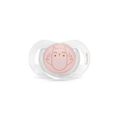 SUAVINEX Chupete Premium Bonhomía Tetina Silicona Anatómica 0-6 Meses (Búho Rosa)-1