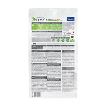 Virbac HPM Adult Kastriert & Ganz Trockenfutter Lachs 1,5Kg