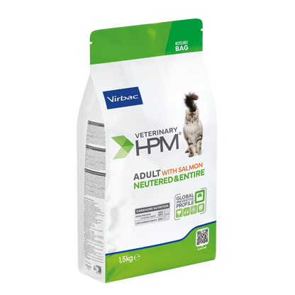 Virbac HPM Adult Kastriert & Ganz Trockenfutter Lachs 1,5Kg