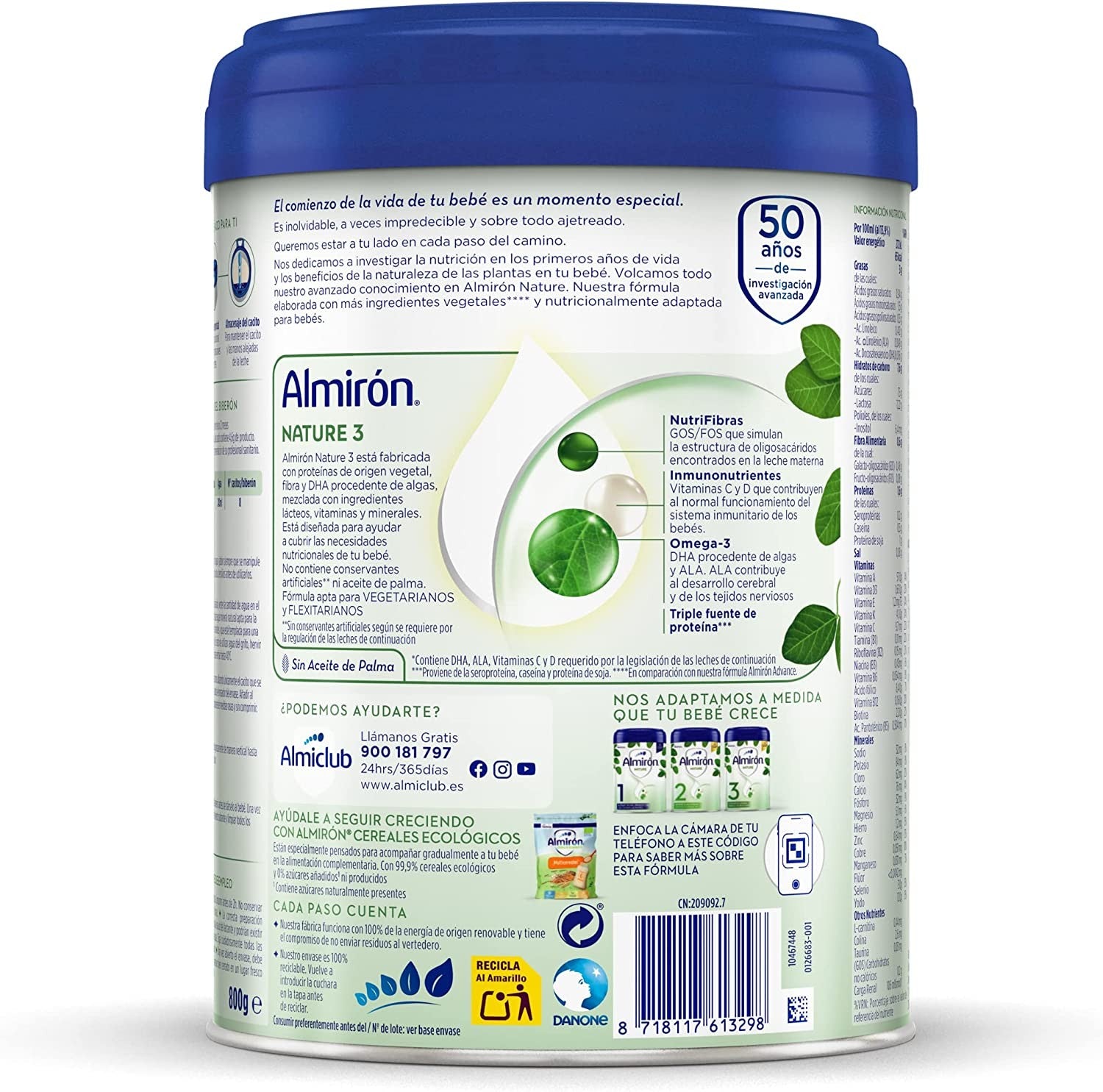 ALMIRÓN Nature 3 Leche de Crecimiento en Polvo 800gr-3
