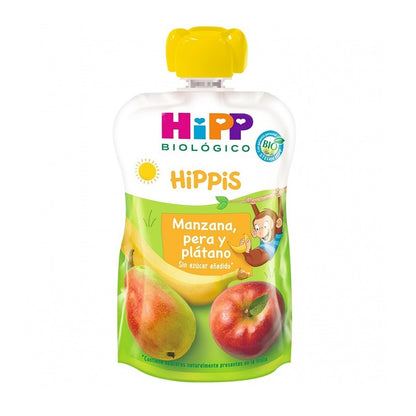 Hipp Biológico Bolsita Hippis Manzana, Pera y Plátano 100gr-1