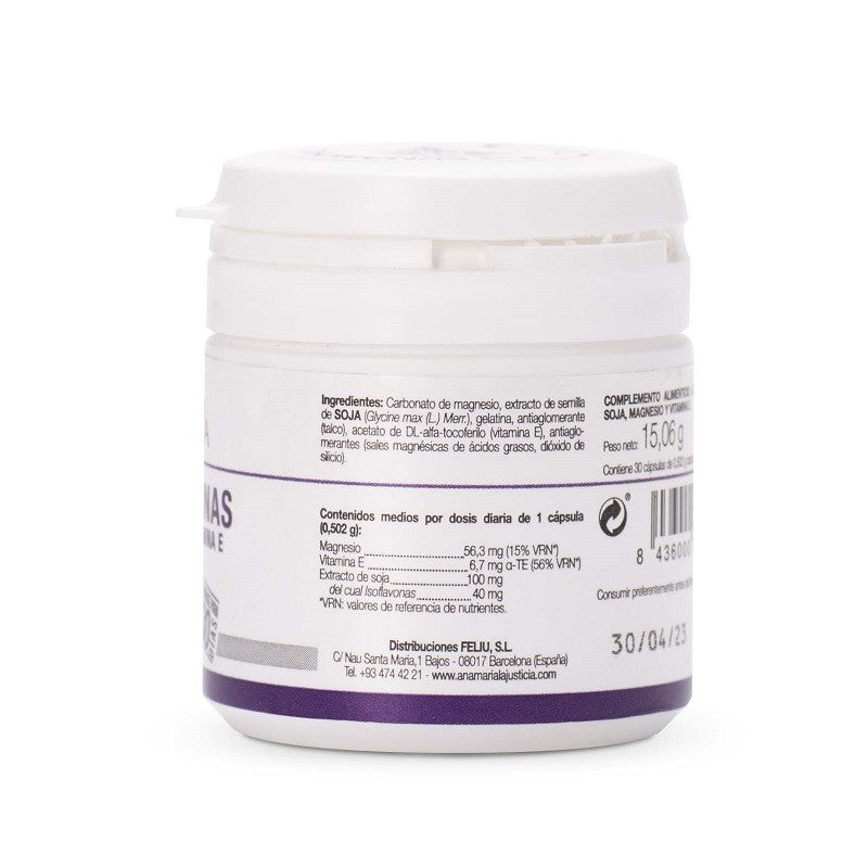 ANA MARÍA LAJUSTICIA Isoflavonas Magnesio + Vitamina E 30 Cápsulas-3