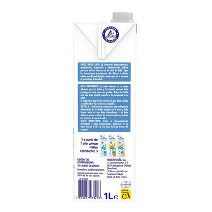 NATIVA 2 Leche Líquida de Continuación 1L Nestlé-2