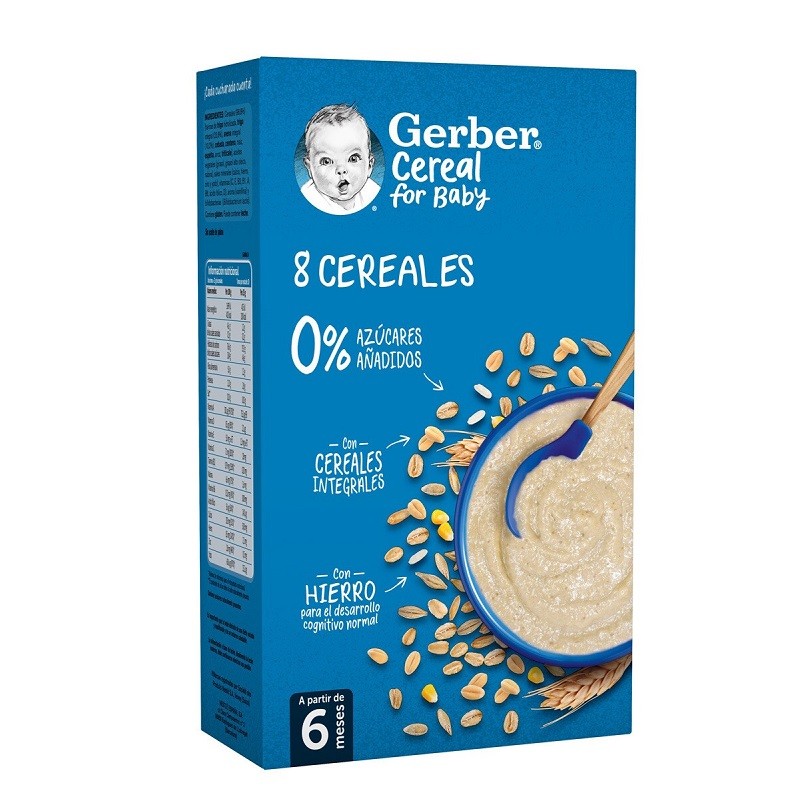 GERBER Papillas 8 Cereales +6 Meses 500g-1
