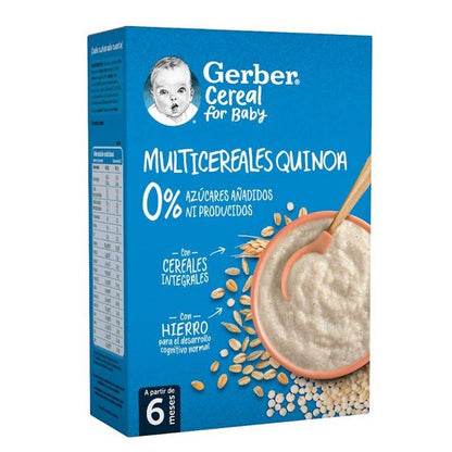 GERBER Multicereales Quinoa 0% azúcares añadidos +6 meses 500g-1