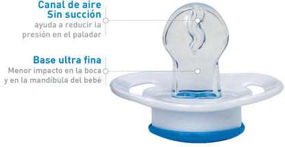 Dr Brown's 2XChupete Prevent 6-18 Meses, Silicona Azul-2