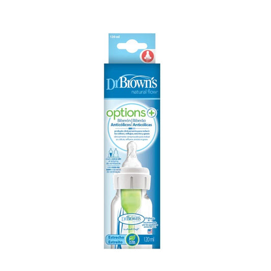 Dr Brown's Options de biberons anti-coliques à bouche étroite+ 120 ml