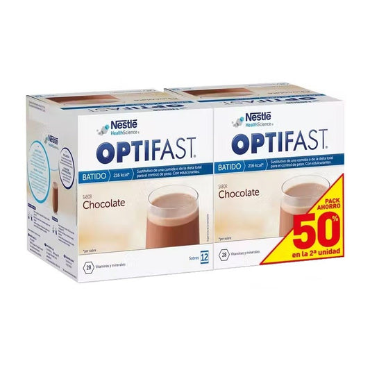 OPTIFAST Batido Chocolate 2x12 Sobres PACK AHORRO Nestlé-1