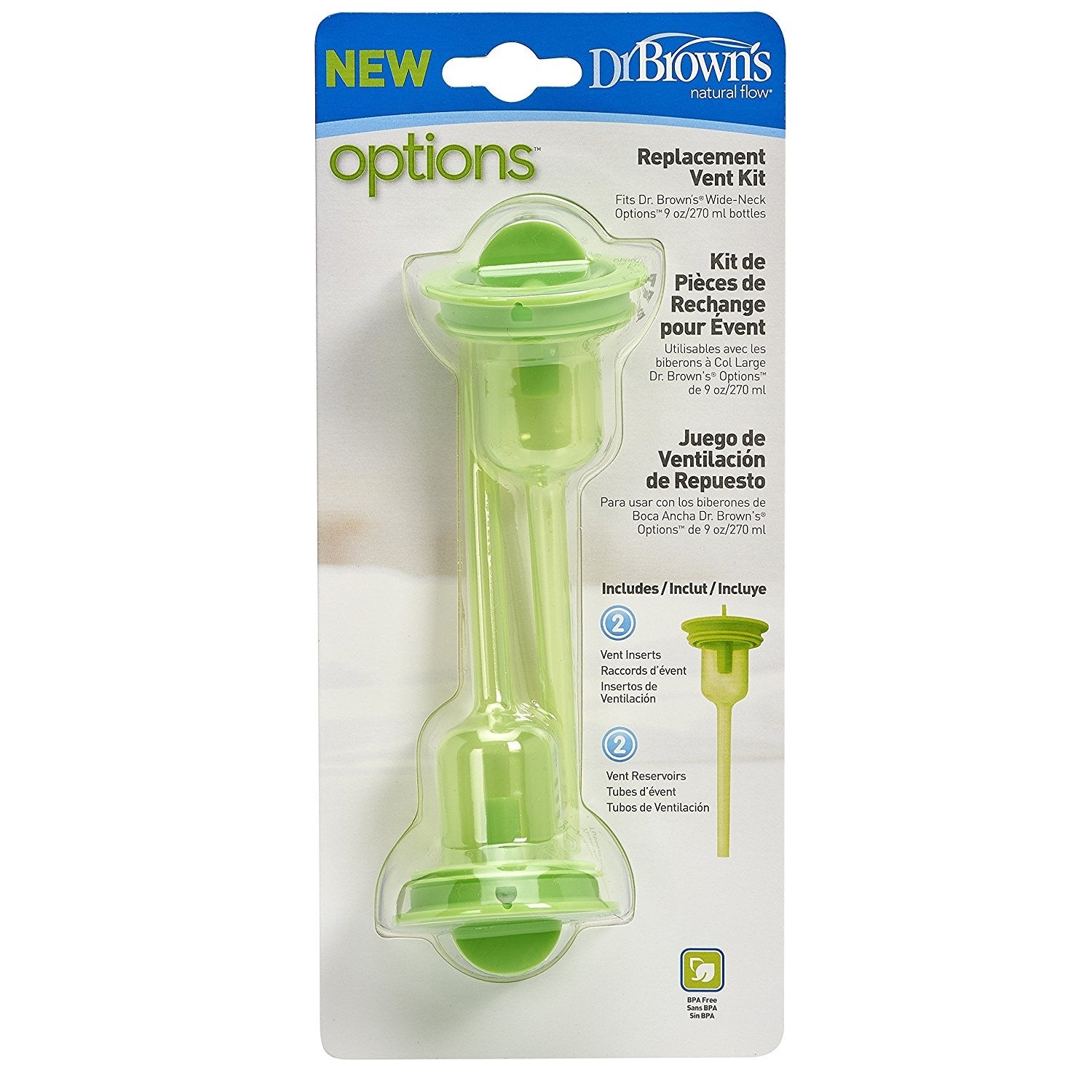 DR. BROWN'S Kit de Recambio Natural Flow Boca Ancha -1