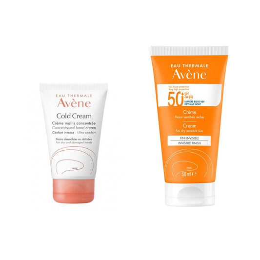 AVENE Cold Cream Crema de Manos Concentrada 50ml + Avène Crema Solar SPF 50+ 50 ml-1