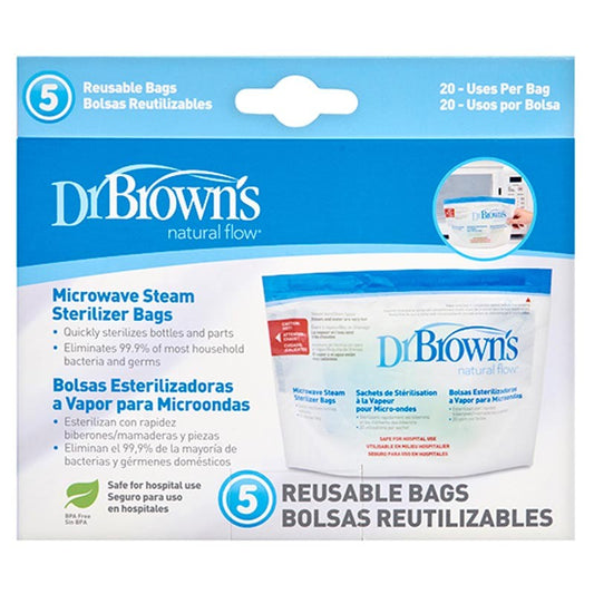 Sacs stérilisateurs micro-ondes DR BROWN'S (5 unités)