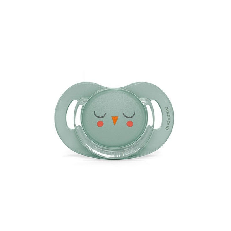 SUAVINEX Chupete Bonhomía Tetina Anatómica Silicona SX Pro 6-18 M (Búho Verde)-1