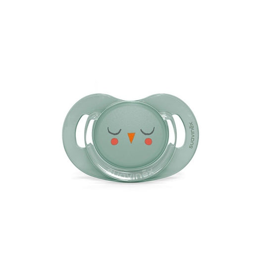 SUAVINEX Chupete Bonhomía Tetina Anatómica Silicona SX Pro 6-18 M (Búho Verde)-1
