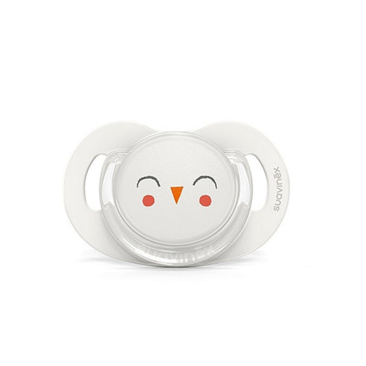 SUAVINEX Chupete Bonhomía Tetina Anatómica Silicona SX Pro 6-18 M (Búho Blanco)-1