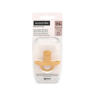 SUAVINEX Chupete Todosilicona SX Pro Anatómica 0-6 Meses (Color Mostaza)-1