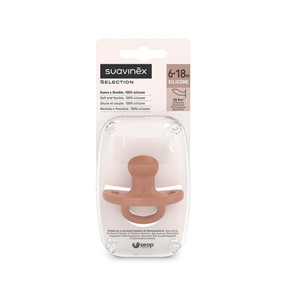 SUAVINEX Chupete Todosilicona SX Pro Anatómica 6-18 Meses (Color Teja)-1