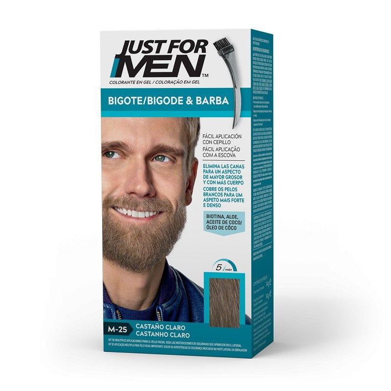 JUST FOR MEN Bigote y Barba Color Castaño Claro M-25-1
