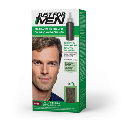 JUST FOR MEN Colorante en Champú Castaño Oscuro H-35 (30ml)-1