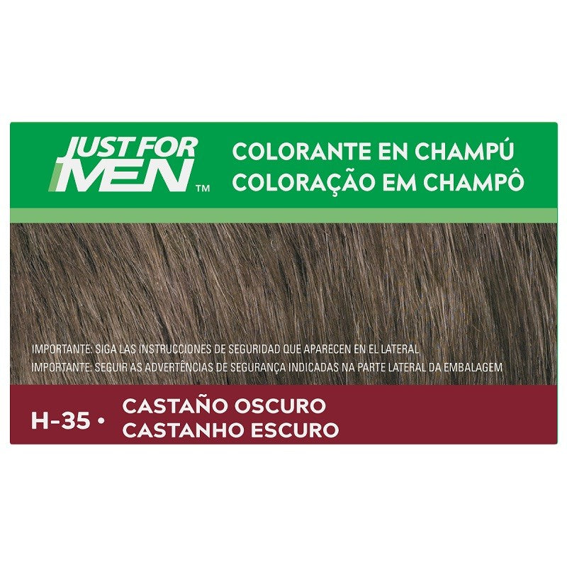 JUST FOR MEN Colorante en Champú Castaño Oscuro H-35 (30ml)-3