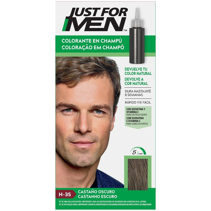 JUST FOR MEN Colorante en Champú Castaño Oscuro H-35 (30ml)-2