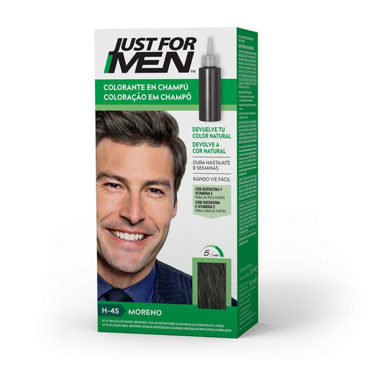 JUST FOR MEN Colorante en Champú Moreno H-45 (30ml)-1