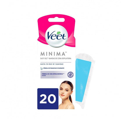 VEET Pure Bandas de Cera Fría Facial Piel Sensible 20 uds-1