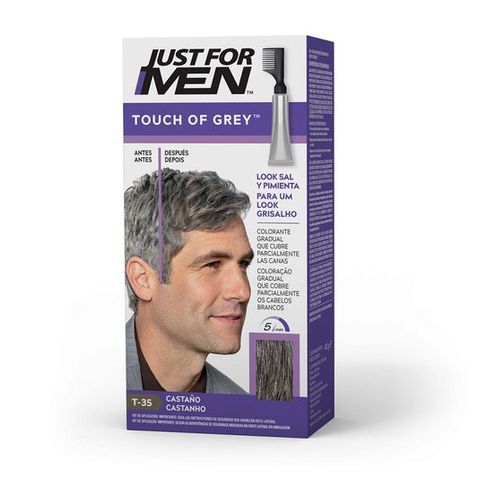 JUST FOR MEN Touch of Grey Castaño T-35 (40g)-1