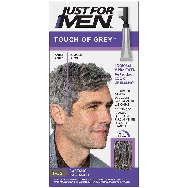 JUST FOR MEN Touch of Grey Castaño T-35 (40g)-2