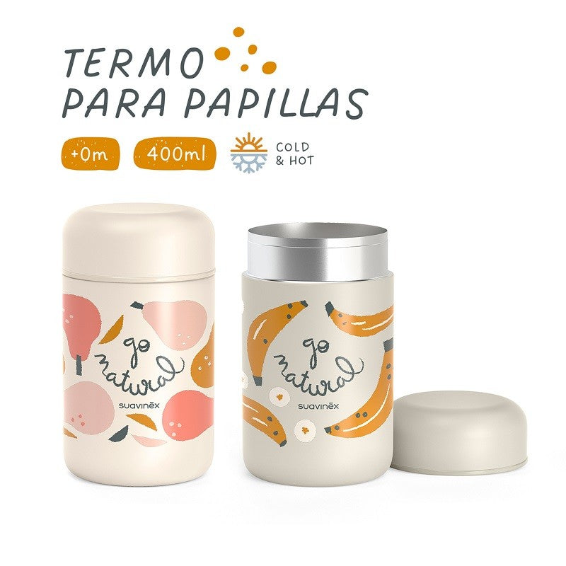 SUAVINEX Termo para Papillas "Go Natural" Plátanos 400ml-5