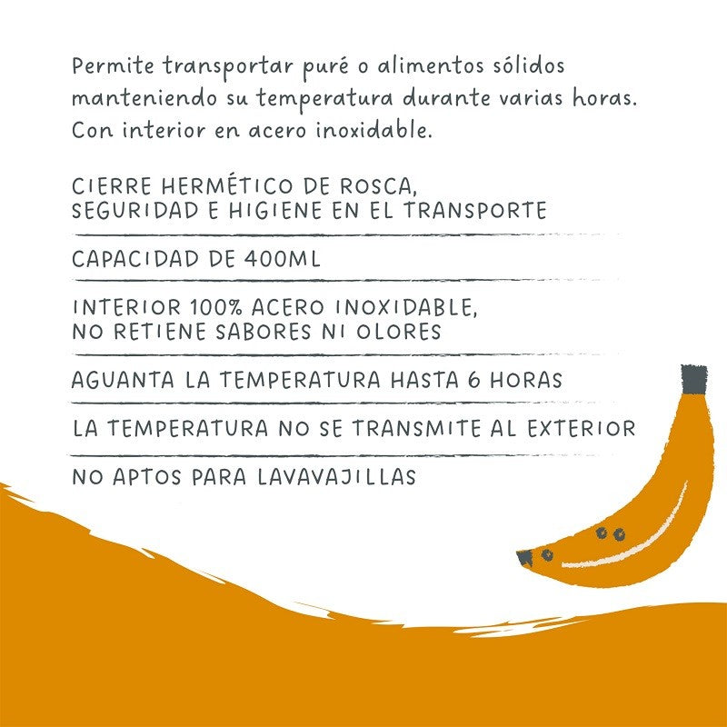 SUAVINEX Termo para Papillas "Go Natural" Plátanos 400ml-4
