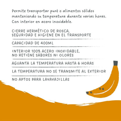 SUAVINEX Termo para Papillas "Go Natural" Plátanos 400ml-4